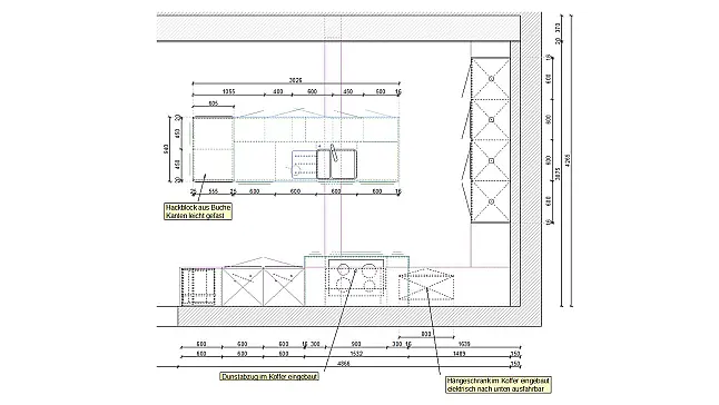 Moderne Design-L-Küche mit Insel