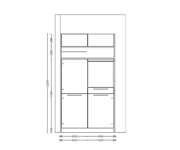 Zeitlose und ergonomische Küche in L-Form und Hochschrankblock