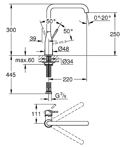 Grohe Essence New 30269AL0 hard graphite gebürstet