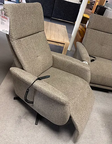 2-Sitzer + 2,5-Sitzer mit Relaxsessel in Bezug Simply Clean stone
