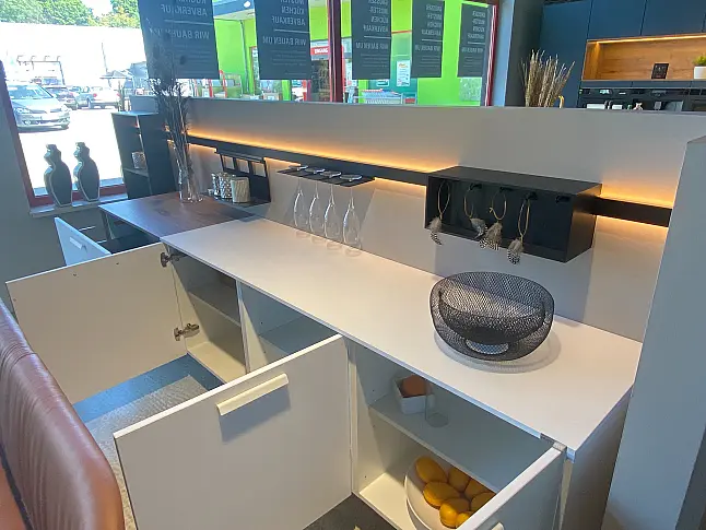 Sideboard Weiß Matt Modern Wohnmöbel Set von Nobilia