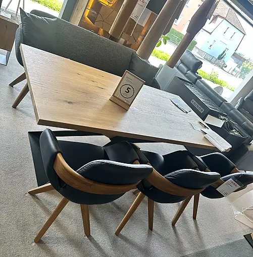 hochwertige Einzelbank in Stoff mit 3 Stühlen in Leder (!! OHNE TISCH !!)