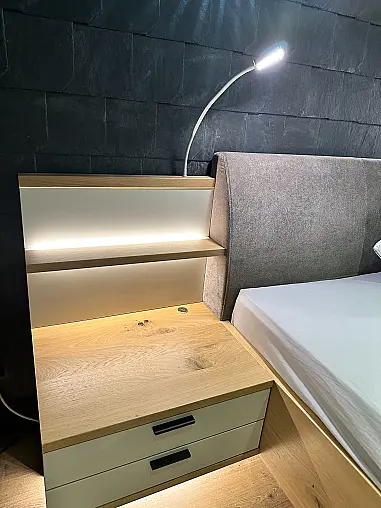 Schlafzimmer-Set in Lack Seidengrau