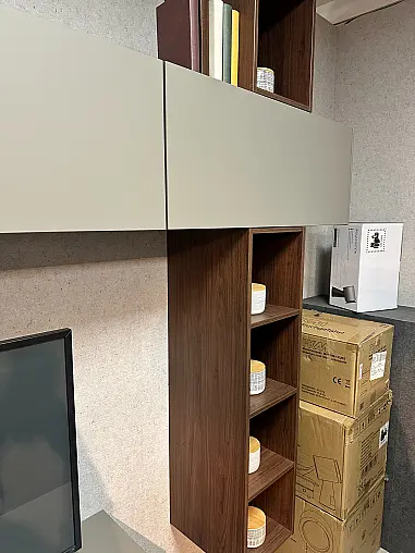 moderne Wohnwand in Taupengrau Ultramatt