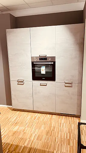 Moderne Küche Betonoptik incl. BORA Kochfeld mit Dunstabzug