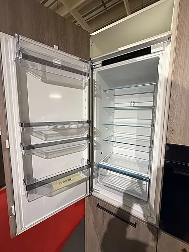 Moderne Nobilia Küche in Eiche Bergamo/Sand