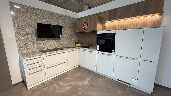 L-Küche / Granit Arbeitsplatte / Zweifarbig / Klassisches Design