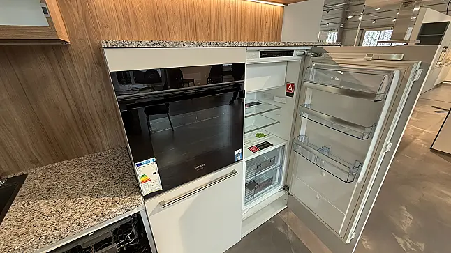 L-Küche / Granit Arbeitsplatte / Zweifarbig / Klassisches Design