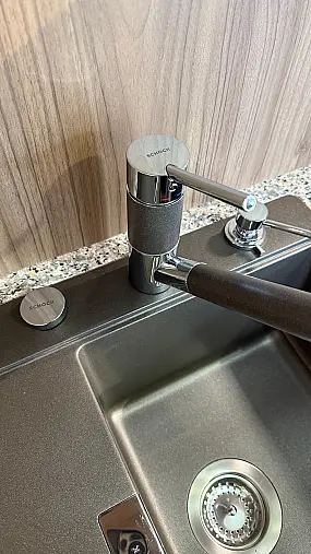 L-Küche / Granit Arbeitsplatte / Zweifarbig / Klassisches Design