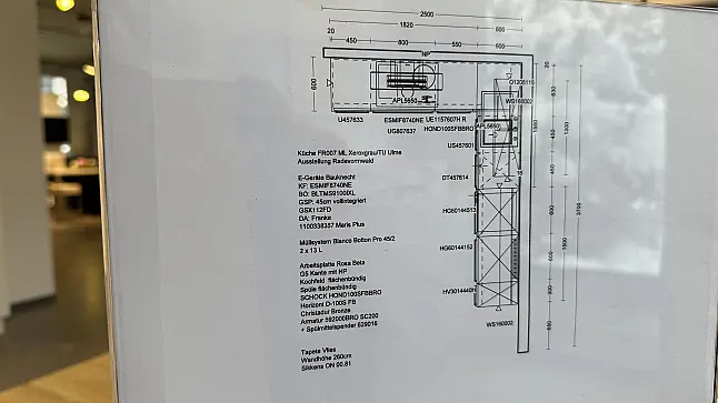 L-Küche / Granit Arbeitsplatte / Zweifarbig / Klassisches Design