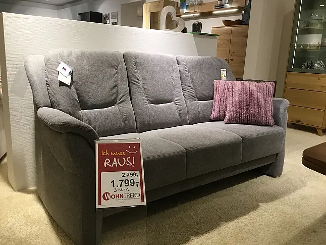 3-2-1 Couchgarnitur in schönem Grauton