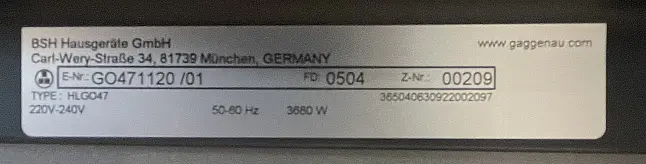 Sonderpreis ! Gaggenau GO471120, Backofen