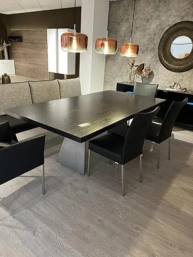 Tisch 220x110 cm mit Baumkante Eiche Wenge