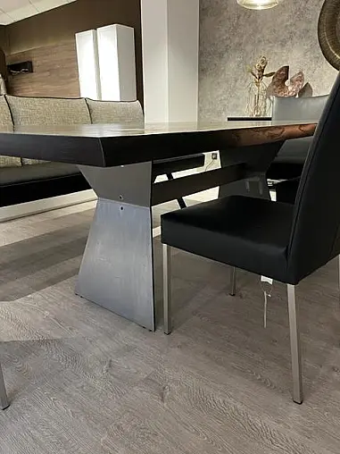 Tisch 220x110 cm mit Baumkante Eiche Wenge