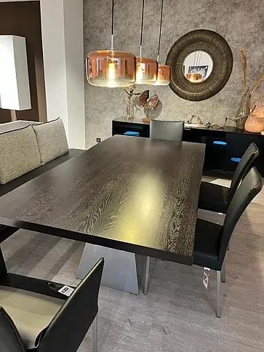 Tisch 220x110 cm mit Baumkante Eiche Wenge