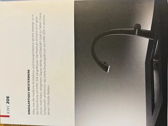 KWC Zoe touch light pro matt black