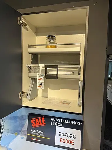Nobillia Küchenzeile mit Halbinsel, Fjordblau