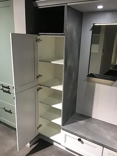Exklusive Garderobe - Echtholz - Seidengrau lackiert