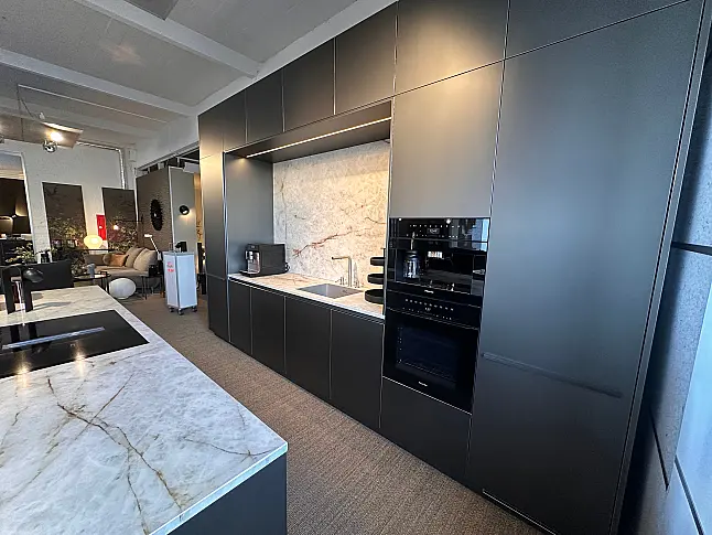 Moderne LEICHT-Küche Aluminium-Keramik-Massivholz