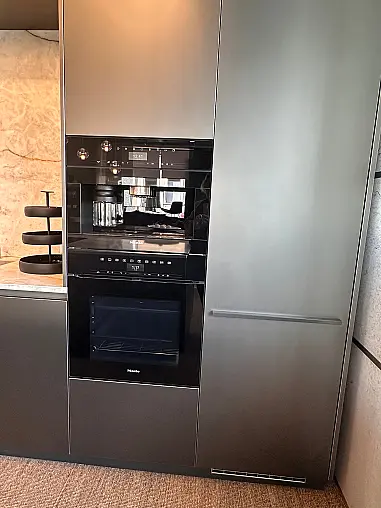 Moderne LEICHT-Küche Aluminium-Keramik-Massivholz