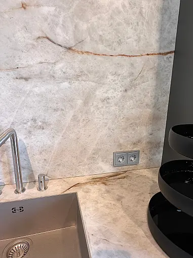 Moderne LEICHT-Küche Aluminium-Keramik-Massivholz