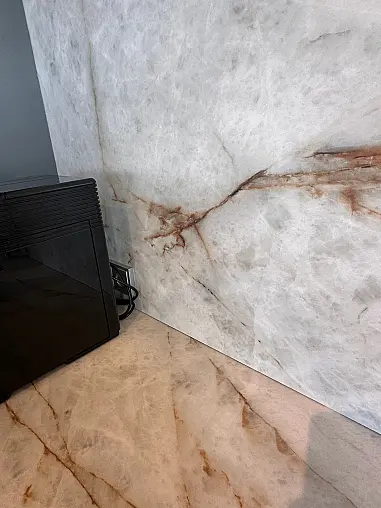 Moderne LEICHT-Küche Aluminium-Keramik-Massivholz