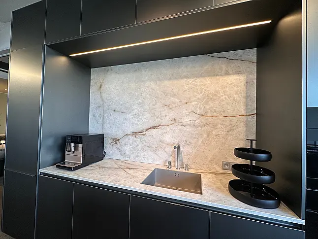 Moderne LEICHT-Küche Aluminium-Keramik-Massivholz
