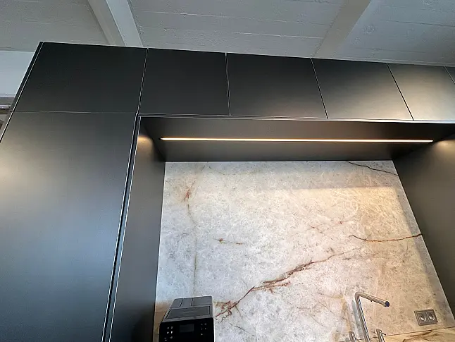 Moderne LEICHT-Küche Aluminium-Keramik-Massivholz