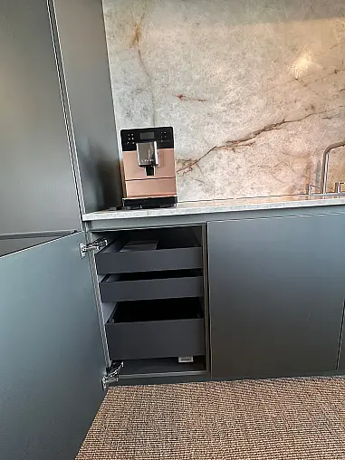 Moderne LEICHT-Küche Aluminium-Keramik-Massivholz