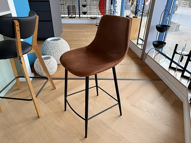 Barhocker, Lederoptik braun