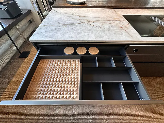 Moderne LEICHT-Küche Aluminium-Keramik-Massivholz