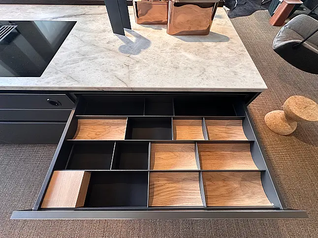 Moderne LEICHT-Küche Aluminium-Keramik-Massivholz