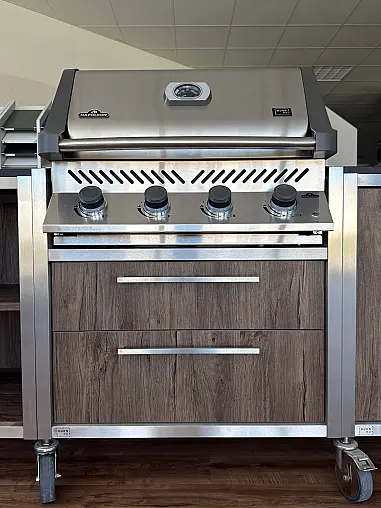 Burn Outdoor Kitchen Outdoor-Küche mit Napoleon PRO 500 und Caso BBQ-Cooler