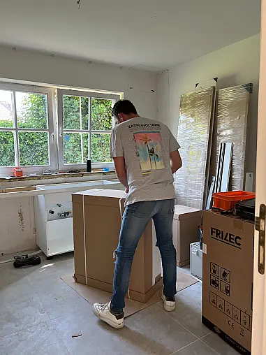 Afwerking tegen krassen en vingerafdrukbestendig, werkblad met houten uitstraling