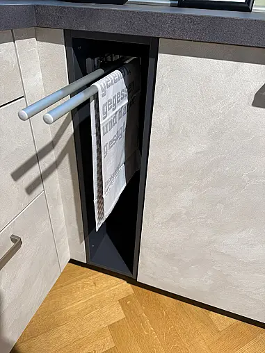 L-Form Küche Schiefer sand NB inkl. E-Geräten komplett ausgestattet inkl. Geschirrspüler
