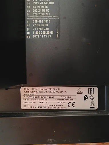 Bosch AccentLine Einbau- Kaffeevollautomat CTL836EC6 schwarz