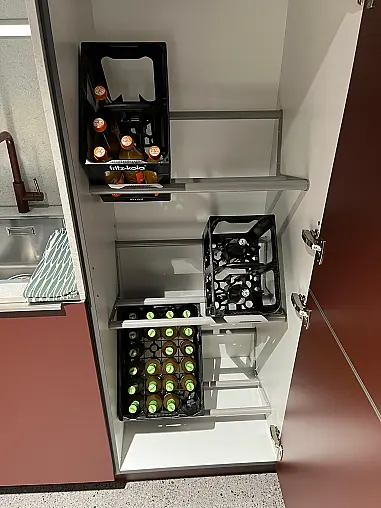 Exklusive Hauswirtschaftsküche - Messestück - inkl. Nassbereich - inkl. Waschmaschine Bosch - LED-Beleuchtungen - LED-Backlight-System