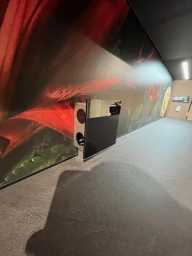 Exklusive Messeküche - LED-Beleuchtungen - LED-Deckenbeleuchtungen mit Fernbedienung - Motivrückwandverkleidung - Viel Zubehör