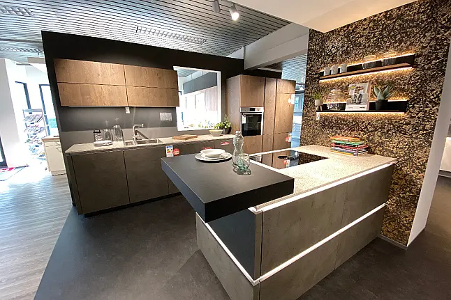 Koje 6 - Nolte "Portland Legno" Zement Anthrazit - NEFF