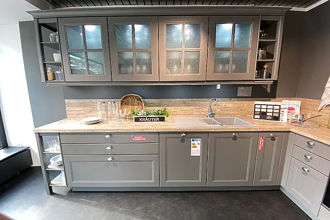 Koje 8 - Nolte "Windsor Lack" Quarzgrau + Bosch E-Geräte