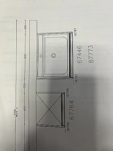 Badezimmermöbel in Glas Optik Matt Schiefergrau