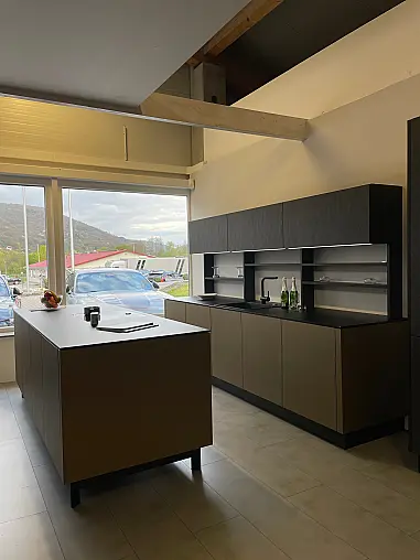 neo exclusive, Grifflos, Touch, Glas exclusive Arbeitsplatte