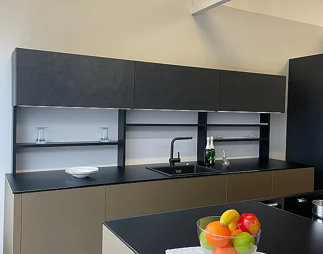 neo exclusive, Grifflos, Touch, Glas exclusive Arbeitsplatte