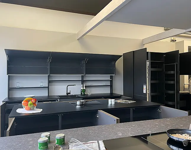 neo exclusive, Grifflos, Touch, Glas exclusive Arbeitsplatte