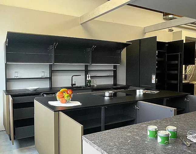neo exclusive, Grifflos, Touch, Glas exclusive Arbeitsplatte