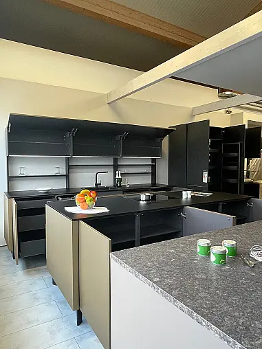 neo exclusive, Grifflos, Touch, Glas exclusive Arbeitsplatte