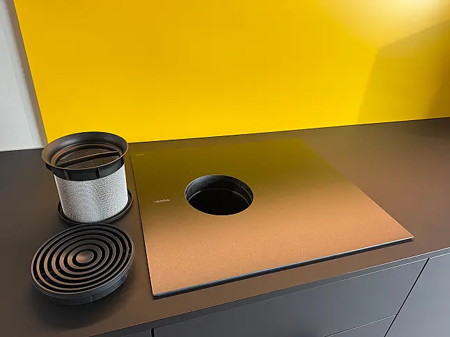 S Pure  Induktions-Kochfeld mit integriertem Kochfeldabzug in Matt für Umluft