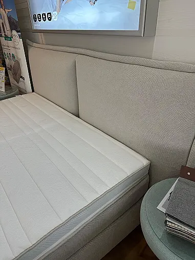 hochwertiges Boxspringbett 180 x 200 cm in hellgrau