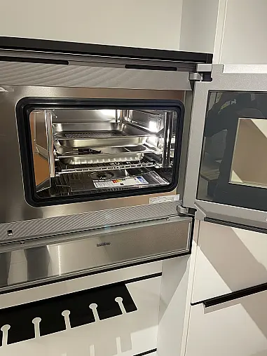 Dampfbackofen Serie 400 Edelstahl-hinterlegte Vollglastüre, Anschlag Rechts, Grifflos, Bedienung unten, **ohne Vakuumierschublade**siehe separates Angebot**