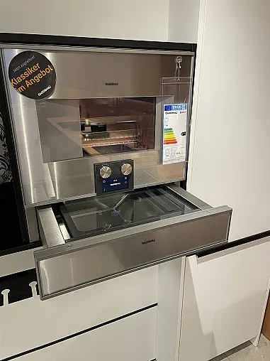 Vakuumierschublade Serie 400 mit Edelstahl-hinterlegter Glasfront, **ohne oberes Gerät-Dampfbackofen**